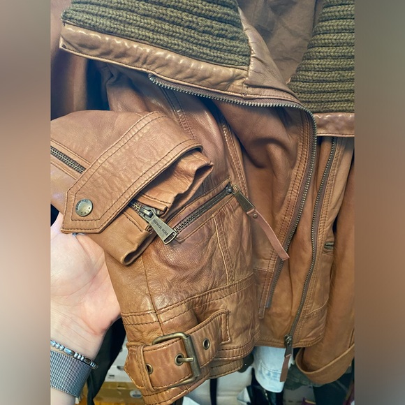 Michael Kors Brown Leather Jacket - New Without Tags - Picture 5 of 6